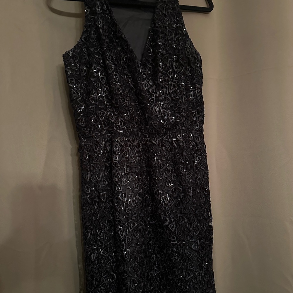 MM Couture Black Sequined Cocktail Dress -Small
